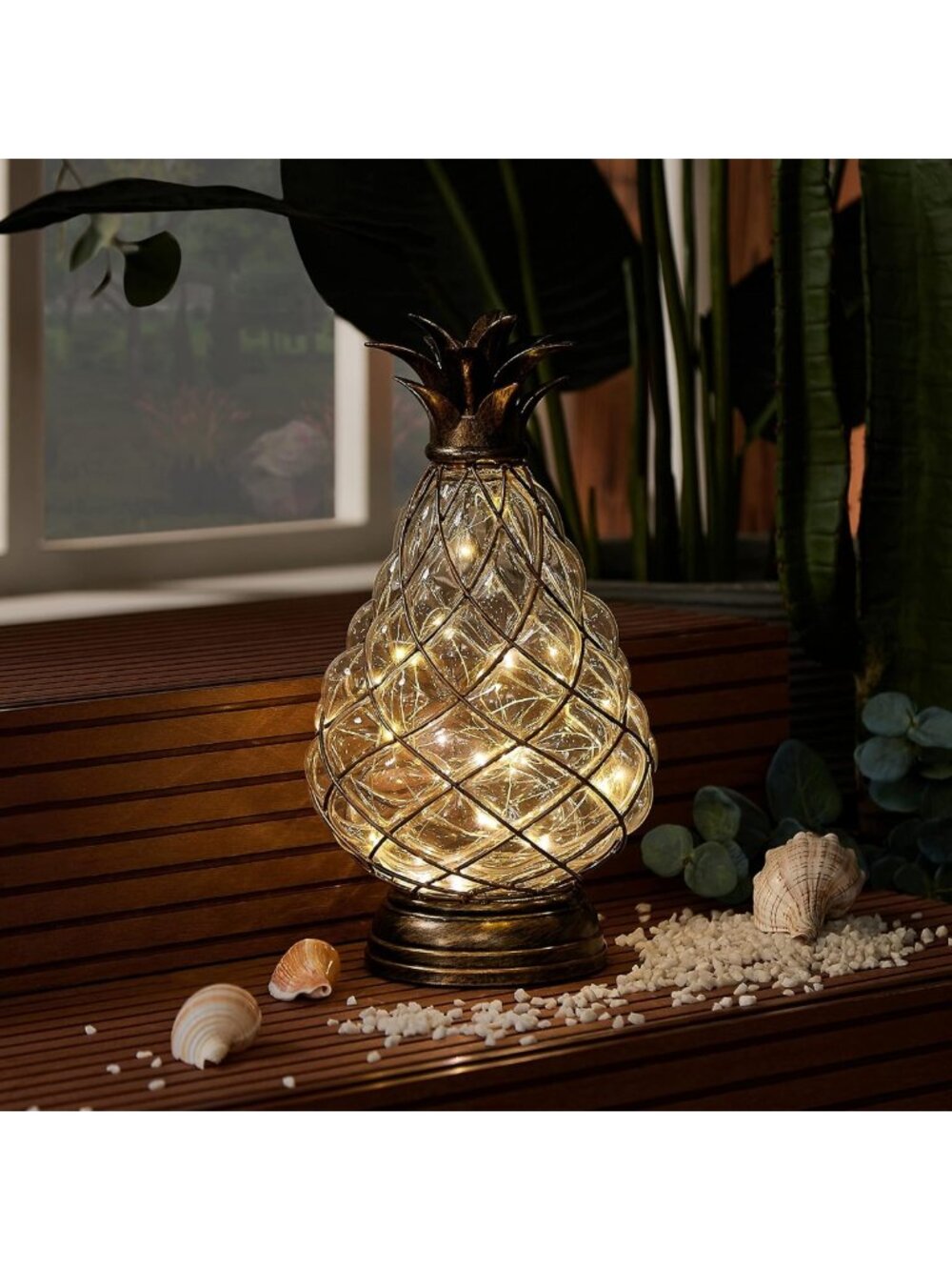 Extra Large Pineapple Lantern Light - Waterproof, Timer, Battery Operated Decor
